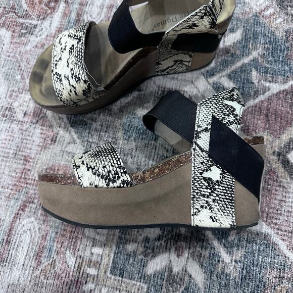 Pierre Dumas Hester 1 Womens Black Off-White Snake Print - Picture 4 of 8